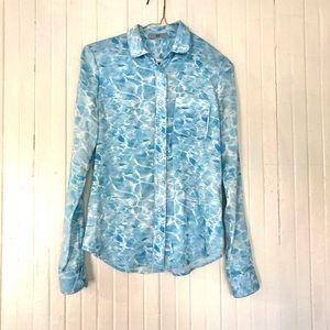 Zac Posen Cool Water Silk Top